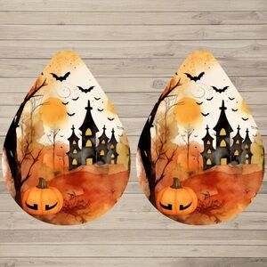 Halloween Castle Drop Earrings